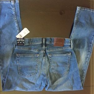 Men slim straight jeans